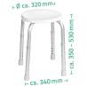 RIDDER Bathroom Stool Round White - 110 kg Capacity | HipoMarket