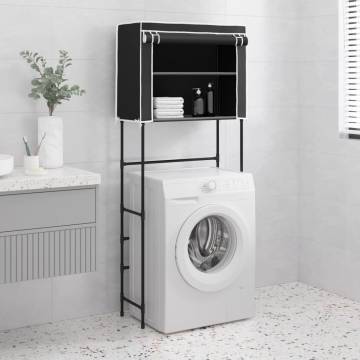 2-Tier Storage Rack Over Laundry Machine - Black, 71x29.5x170.5 cm