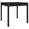 Garden Table Black 82.5x82.5 cm | Solid Wood Pine