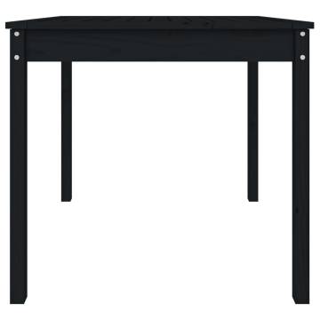 Garden Table Black 82.5x82.5 cm | Solid Wood Pine