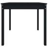 Garden Table Black 82.5x82.5 cm | Solid Wood Pine