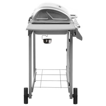 Gas BBQ Grill with 4 Burners - Silver | Ideal for Outdoor Cooking