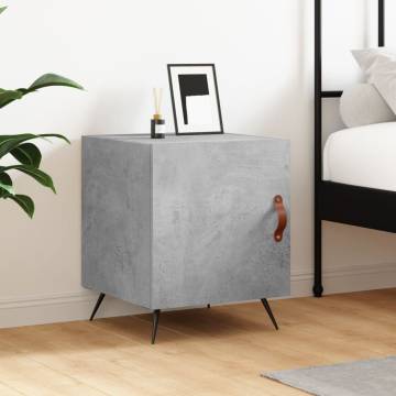 Concrete Grey Bedside Cabinet - Stylish & Durable | Hipo Market