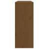 Honey Brown Wine Cabinet - Solid Pine Wood Storage 62x25x62 cm