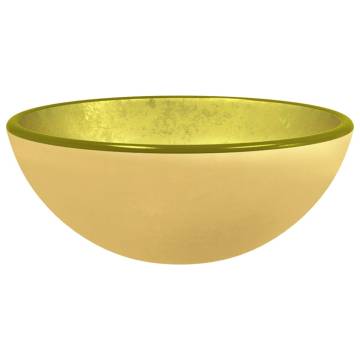 Stylish Gold Tempered Glass Basin 30x12 cm for Modern Bathrooms