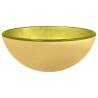 Stylish Gold Tempered Glass Basin 30x12 cm for Modern Bathrooms