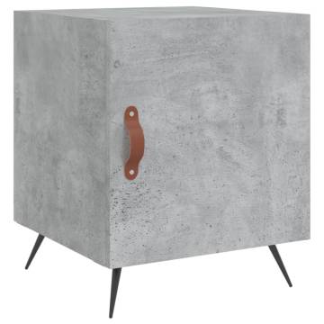 Concrete Grey Bedside Cabinet - Stylish & Durable | Hipo Market