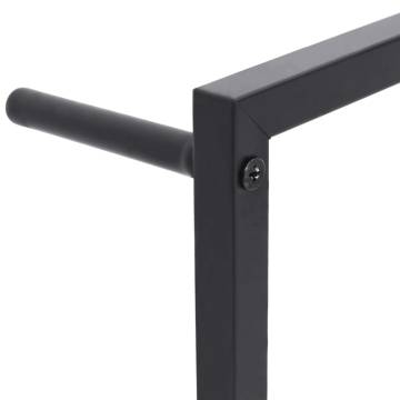 Durable Black Steel Towel Rack - 60x10x116 cm | Hipomarket