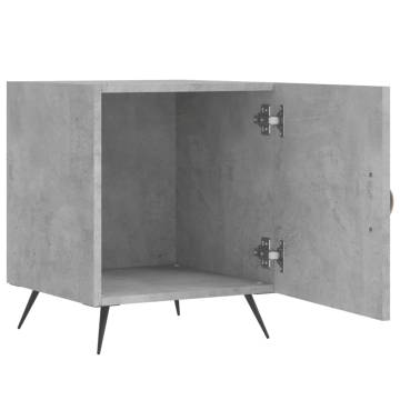 Concrete Grey Bedside Cabinet - Stylish & Durable | Hipo Market