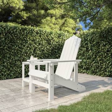 Garden Adirondack Chair HDPE White - Stylish Outdoor Comfort