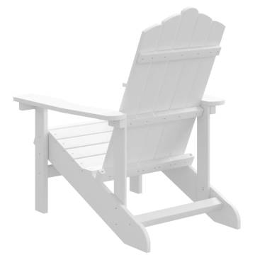 Garden Adirondack Chair HDPE White - Stylish Outdoor Comfort