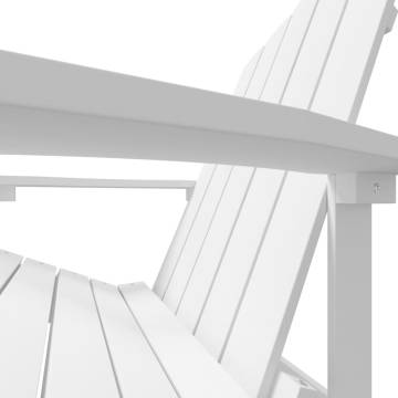 Garden Adirondack Chair HDPE White - Stylish Outdoor Comfort