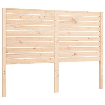 Solid Wood Bed Frame with Headboard 140x200 cm | Hipo Market