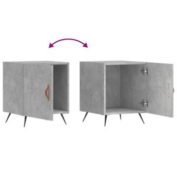 Concrete Grey Bedside Cabinet - Stylish & Durable | Hipo Market