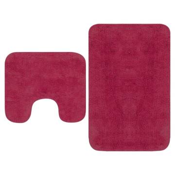 Luxurious Fuchsia Bathroom Mat Set - 2 Pieces | HipoMarket