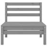 3 Piece Garden Lounge Set - Solid Pinewood in Grey