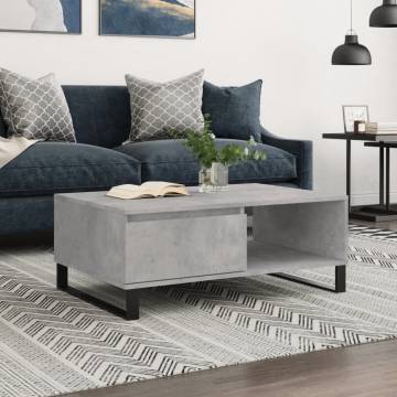 Concrete Grey Coffee Table - Stylish & Functional Design