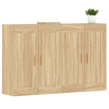 Wall Mounted Cabinets 2 pcs Sonoma Oak | Stylish Storage Solutions