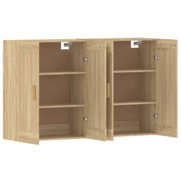 Wall Mounted Cabinets 2 pcs Sonoma Oak | Stylish Storage Solutions