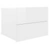 High Gloss White Bedside Cabinets - Set of 2 | Hipomarket UK