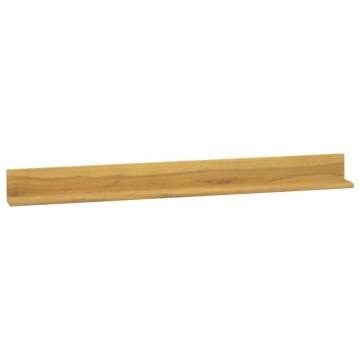 Solid Wood Teak Wall Shelves - 2 pcs | 110x10x10 cm