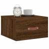 Stylish Wall-Mounted Bedside Cabinets – 2 pcs Brown Oak