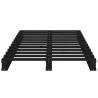 Modern Black Pallet Bed 90x190 cm - Solid Pine Wood