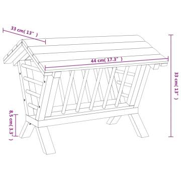 Rabbit Hay Feeder 44x33x33 cm Solid Wood | HipoMarket UK