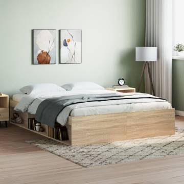 Sonoma Oak King Size Bed Frame - Modern & Stylish Design