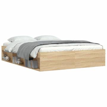 Sonoma Oak King Size Bed Frame - Modern & Stylish Design