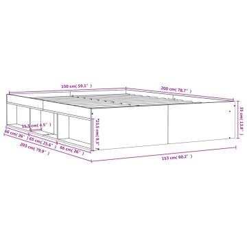 Sonoma Oak King Size Bed Frame - Modern & Stylish Design