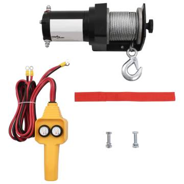 12V Electric Winch 907 KG with Remote Control | HipoMarket