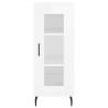 Stylish Highboard High Gloss White - 34.5x34x180 cm