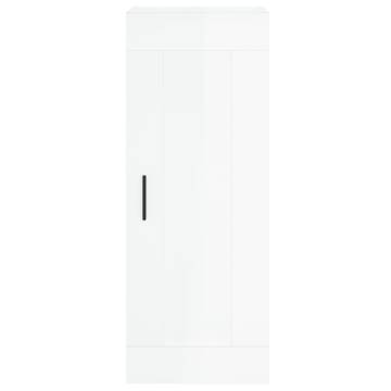 Stylish Highboard High Gloss White - 34.5x34x180 cm