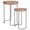 H&S Collection 2 Piece Teak Side Table Set - Stylish & Practical