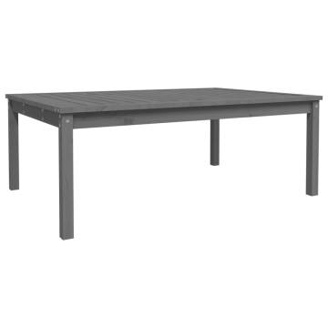 Garden Table Grey 121x82.5cm | Solid Wood Pine - Hipo Market