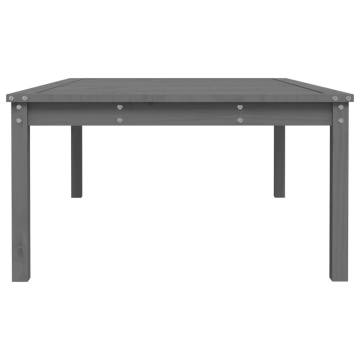 Garden Table Grey 121x82.5cm | Solid Wood Pine - Hipo Market