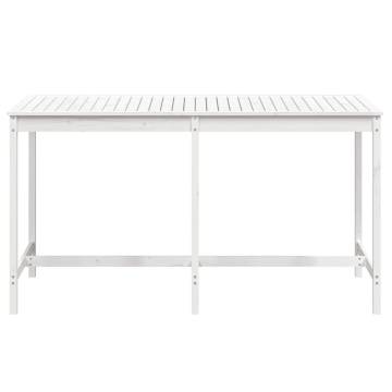 Garden Table White 203.5x90 cm Solid Wood Pine | HipoMarket