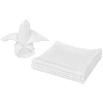 50 White Dinner Napkins | Elegant Table Decor - HipoMarket