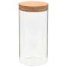 Storage Glass Jars with Cork Lid - 1100 ml (6 pcs)