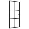 Interior Door ESG Glass & Aluminium 93x201.5 cm Black