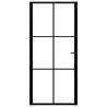 Interior Door ESG Glass & Aluminium 93x201.5 cm Black