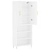 Stylish Highboard White 69.5x34x180 cm - Hipomarket UK