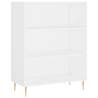 Stylish Highboard White 69.5x34x180 cm - Hipomarket UK