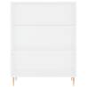 Stylish Highboard White 69.5x34x180 cm - Hipomarket UK