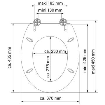 SCHÜTTE High Gloss Toilet Seat with Soft-Close - DIAMOND MDF