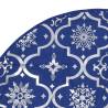 Luxury Blue Christmas Tree Skirt with Sock - 122 cm Fabric