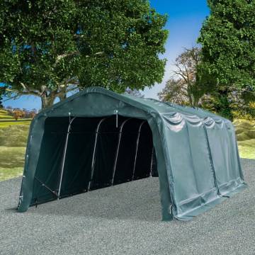 Removable Livestock Tent PVC 3.3x8 m - Dark Green Shelter