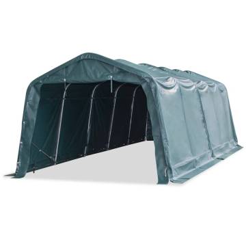 Removable Livestock Tent PVC 3.3x8 m - Dark Green Shelter