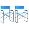 Director's Chairs 2 pcs Steel Blue Colour blue Quantity in Package 2 Number of 